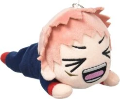 JUJUTSU KAISEN NESOBERI YUJI ITADORI LAUGHING KEYCHAIN PLUSH